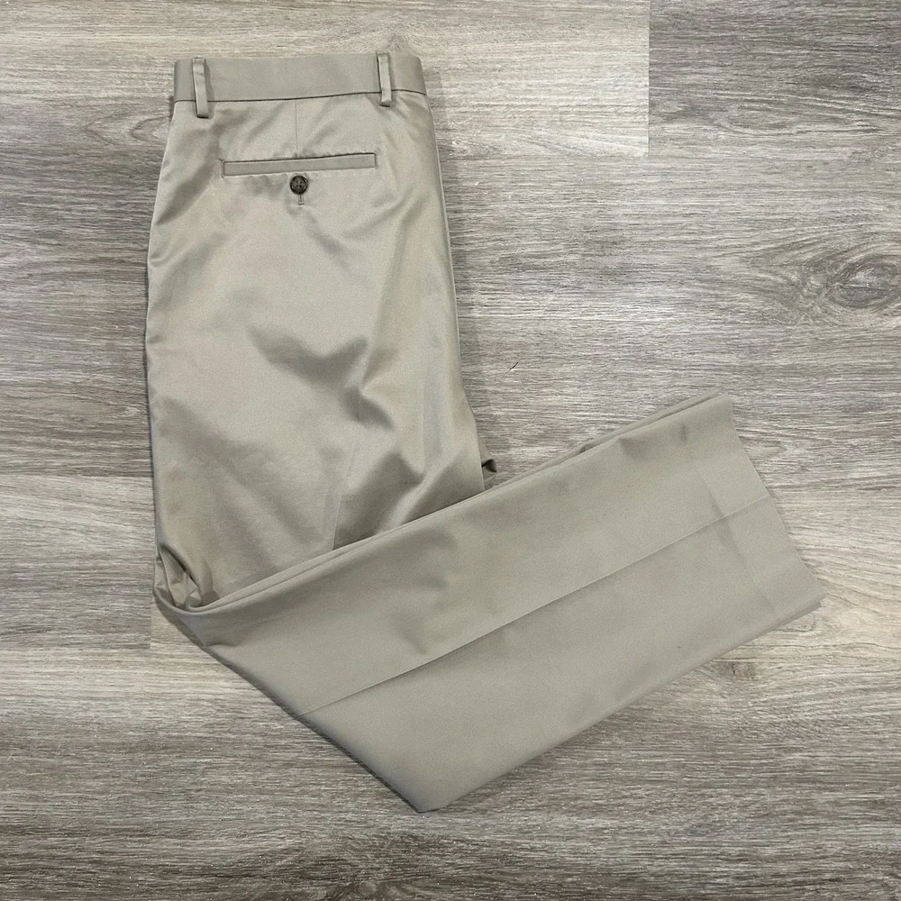 Banana Republic Mens Non Iron Tailored Slim Fit Khaki‎ Dress Pants 34x30